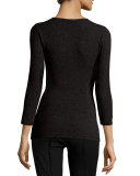 Uotab Ribbed Stretch-Knit Top