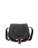 Marcie Small Leather Crossbody Bag, Black