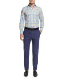 Melange Check Long-Sleeve Sport Shirt