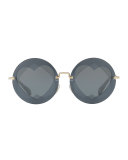 Round Layered Heart Sunglasses