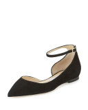 Lucy Suede Half-d'Orsay Flat