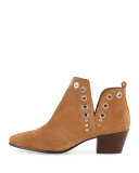 Rubin Suede Grommet Bootie, Beige