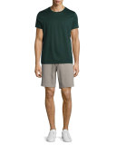 Tricolor-Trim Sweat Shorts, Navy
