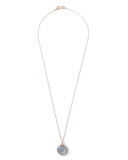 18k Lollipop Medium Round Pendant Necklace