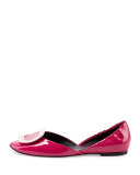 Ballerine Chips d'Orsay Flat, Magenta