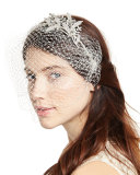 Isabelle Voilette Headband with Veil, Cream