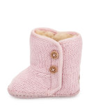 Infant Purl Bootie, Ivory 