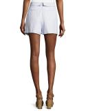 Tie-Front Wrap Shorts, Sky