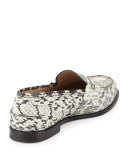 Ellen Watersnake Penny Loafer, Natural