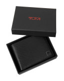 Monaco Textured Leather Bi-Fold Wallet, Black