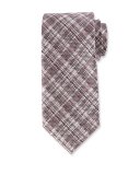 Textured Plaid Silk Tie, Purple