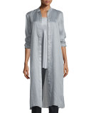 Auden Long Shirtdress Blouse, Zinc