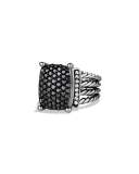 Wheaton Ring with Black and White Diamonds