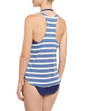 Striped Double-Dip Tank & Bandeau Swim Top