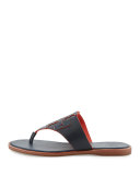 Jamie Logo Thong Sandal, Royal Navy/Red Canyon