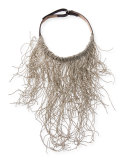 Wavy Monili Fringe Choker Necklace, Silver