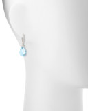 18K White Gold & Blue Topaz Briolette Earrings