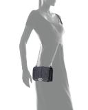 Love Quilted Denim Crossbody Bag, Blue