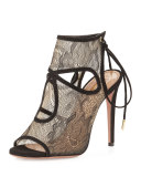 Sexy Thing Tie-Back Keyhole Sandal, Black