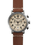 41mm Runwell Chrono Watch, Dark Brown 