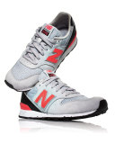 Embossed Leather Sneaker, Gray/Pink