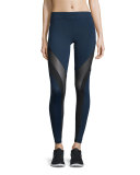 Frame Mesh-Panel Sport Leggings