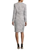 Tweed Jacket w/ Pencil Skirt, Multicolor