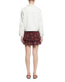 Amory Zigzag Racerback Top, Burgundy