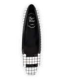 Belle Vivier Graphic Grid Pump, White/Black