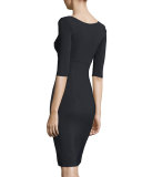 Zora Half-Sleeve Cutout Sheath Cocktail Dress