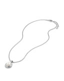Pearl Crossover Pendant with Diamonds on Chain
