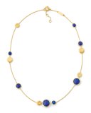 Jaipur 18K Gold Lapis Station Necklace