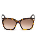 Amarra Square Acetate Sunglasses, Tortoise/Brown