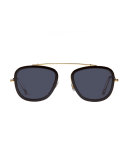 Huey Monochromatic Aviator Sunglasses, Black