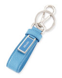 Saffiano Logo Charm Key Chain