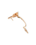 18K Rose Gold Diamond Arrow Earring