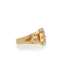 14K Rose Gold Diamond Buckle Ring