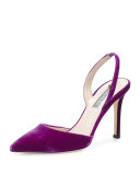 Bliss Velvet 90mm Slingback Pump, Purple