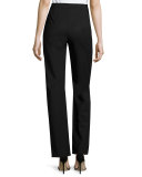Barrow Straight-Leg Wool Pants, Black