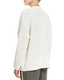 Crest-Pocket Boyfriend Cardigan, Multi