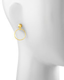 Geo 24k Hoop-Drop Earrings