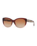 Ombre Gradient Cat-Eye Sunglasses