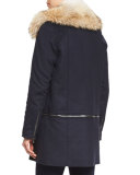 Antares Convertible Double-Breasted Coat, Navy