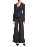 Nokbo Structured-Lapel Tie Jacket, Dark Navy
