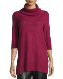 Short-Sleeve Cowl-Neck Tunic 