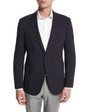 R-Line Seersucker Two-Button Sport Coat, Navy