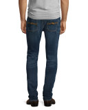 Lean Dean Deep Dark Indigo Skinny-Leg Jeans, Blue
