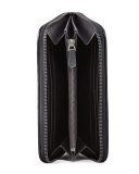 Continental Zip-Around Wallet, Black