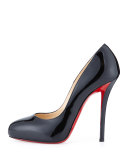Argotik Patent Red Sole Pump, Black