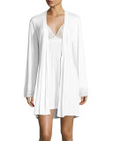 Lace-Cup Chemise Nightgown, White